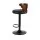 Artiss Bar Stools, Faux Leather, Adjustable Height, Black, 39x39x78-98cm, Contemporary Design, Set of 2