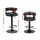 Artiss Bar Stools, Faux Leather, Black, Adjustable 61-81cm, Set of 4 - Contemporary Style for Any Space