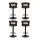 Artiss Bar Stools, Faux Leather, Black, Adjustable 61-81cm, Set of 4 - Contemporary Style for Any Space