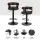 Artiss Bar Stools, Faux Leather, Black, Adjustable 61-81cm, Set of 4 - Contemporary Style for Any Space