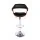 Artiss Selina Black Bar Stool - PU Leather, Wooden Seat, Chrome Gas Lift, Swivel, Adjustable 90-110cm, 130KG Capacity