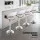 Artiss Set of 3 Swivel Bar Stools 90–110cm PU Leather Black Seat