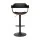 Artiss Selina Bar Stools - All Black PU Leather w/ Armrest, 360° Rotatable, Adjustable Height 62-82cm, Steel Base