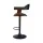 Artiss Selina Bar Stools - All Black PU Leather w/ Armrest, 360° Rotatable, Adjustable Height 62-82cm, Steel Base