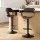 Artiss 2x Bar Stools Gas Lift PU Leather Armrest Black 62–82cm Adjustable Height Steel Base Modern Chairs