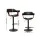 Artiss Selina Bar Stools Set of 3 90–110cm Adjustable Swivel Black