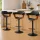 Artiss Selina Bar Stools Set of 3 90–110cm Adjustable Swivel Black