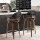 Artiss Bar Stools, PU Leather Seat, Wooden Legs, 63cm Height, Black, Stylish Rotatable Chairs with Anti-Slip Feet