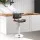 Artiss Bar Stools, PU Leather, 51x45x96-117cm, Black/Wood, Elegant Design, Comfortable Seating, Chrome Finish