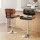 Artiss 2x Bar Stools Black Leather - Wooden Seat, Chrome Base, Adjustable Gas Lift, Swivel, 96-117cm, Modern Design
