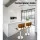 Artiss Bar Stool Gas Lift White Leather, Wooden Seat, Chrome Base, Swivel, Adjustable Height, 51x45x96-117cm