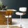 Artiss Bar Stool Gas Lift White Leather, Wooden Seat, Chrome Base, Swivel, Adjustable Height, 51x45x96-117cm