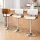 Artiss Set of 3 Swivel Bar Stools 150kg White PU Leather Adjustable Height