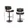 Artiss Set of 3 Black Swivel Bar Stools with Adjustable Height
