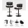 Artiss Set of 3 Black Swivel Bar Stools with Adjustable Height