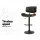 Artiss Set of 3 Black Swivel Bar Stools with Adjustable Height