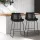 Artiss Fenella Bar Stools Set of 2 - Black PU Leather, 70cm Seat Height, Steel Frame, Elegant Design, Easy Assembly