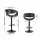 Artiss Bar Stools, PU Leather, Adjustable Height, Black, 60-83cm, Contemporary Design, Set of 2 w/ Armrests