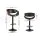 Artiss Ambrus Bar Stools Set of 3 Black PU Leather Gas Lift Swivel Kitchen Counter Chairs Adjustable Height