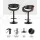 Artiss Ambrus Bar Stools Set of 3 Black PU Leather Gas Lift Swivel Kitchen Counter Chairs Adjustable Height