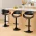 Artiss Ambrus Bar Stools Set of 3 Black PU Leather Gas Lift Swivel Kitchen Counter Chairs Adjustable Height
