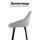 Artiss 2x Bar Stools Linen Upholstered, 60cm Counter Height Chairs with Curved Backrest, Grey & Black, Metal Legs