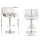Artiss Galina Bar Stools, PU Leather, Adjustable, White, 63-83cm Seat Height, Contemporary Design, 2-Pack