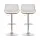 Artiss Galina Bar Stools, PU Leather, Adjustable, White, 63-83cm Seat Height, Contemporary Design, 2-Pack