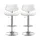 Artiss Quilla 2x Bar Stools PU Leather Bentwood Gas Lift Swivel Metal Base White Dining Chairs 2 Pack