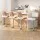 Artiss Quilla 4x Bar Stools White PU Leather & Bentwood, Gas Lift Swivel Kitchen Dining Chairs 56.5-78.5cm
