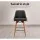 Artiss Set of 4 Bar Stools Swivel Seat Charcoal Wooden Frame with Faux Linen and Padded Backrest, Metal Footrest