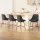Artiss Set of 4 Bar Stools Swivel Seat Charcoal Wooden Frame with Faux Linen and Padded Backrest, Metal Footrest