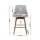 Artiss 2x Swivel Bar Stools - Grey Faux Linen, Wooden Plywood Frame, 65cm Seat Height, Anti-Slip Feet, 150kg Capacity