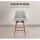 Artiss Set of 4 Swivel Bar Stools Grey Wooden Frame with Faux Linen Seat, Padded Backrest and Metal Footrest