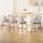 Artiss Set of 4 Swivel Bar Stools Grey Wooden Frame with Faux Linen Seat, Padded Backrest and Metal Footrest