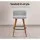 Artiss 2x Bar Stools Grey - Plywood Frame, Faux Linen Seat, Metal Footrest, 66cm Height, Anti-Slip Protectors
