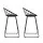Artiss 2x Bar Stools - Black Faux Linen, Powder-Coated Steel, 65cm Seat Height, Padded Comfort, Modern Design