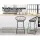 Artiss 2x Bar Stools - Black Faux Linen, Powder-Coated Steel, 65cm Seat Height, Padded Comfort, Modern Design