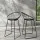 Artiss 2x Bar Stools - Black Faux Linen, Powder-Coated Steel, 65cm Seat Height, Padded Comfort, Modern Design