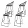 Artiss 4x Bar Stools with Faux-Linen Padded Seats, 65cm Height, Powder-Coated Steel Frame, Black, Anti-Slip Protectors