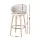 Artiss 2x Bar Stools - Beige PU Leather, 65cm Seat Height, Walnut Wood Frame, Ergonomic Backrest, Anti-Slip Protectors