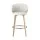 Artiss 2x Bar Stools - Beige PU Leather, 65cm Seat Height, Walnut Wood Frame, Ergonomic Backrest, Anti-Slip Protectors