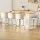 Artiss 4x Bar Stools Dining Chairs - Ergonomic PU Leather, Walnut Wood Frame, 65cm Seat Height, Beige, Modern Design