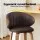 Artiss Set of 4 Bar Stools Dining Chairs, Brown PU Leather, Walnut Wood, 65cm Seat, Ergonomic & Adjustable