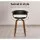 Artiss Wooden Bar Stools Set of 3 65cm Black PU Leather Swivel Kitchen Island Dining Chairs with Armrests