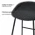 Artiss Ludovic 2x Bar Stools PU Leather Kitchen Dining Chairs, Metal Frame, Footrest, Black, 65cm Seat Height