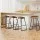 Artiss Ludovic 4x Bar Stools Brown PU Leather 65cm Seat Height Metal Frame with Footrest for Kitchen Dining
