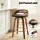 Artiss Set of 2 Bar Stools 66cm Swivel Counter Seats with PU Leather Cushion and Chrome Footrest Black