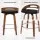 Artiss Set of 2 Bar Stools 66cm Swivel Counter Seats with PU Leather Cushion and Chrome Footrest Black