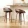 Artiss Set of 2 Bar Stools 66cm Swivel Counter Seats with PU Leather Cushion and Chrome Footrest Black